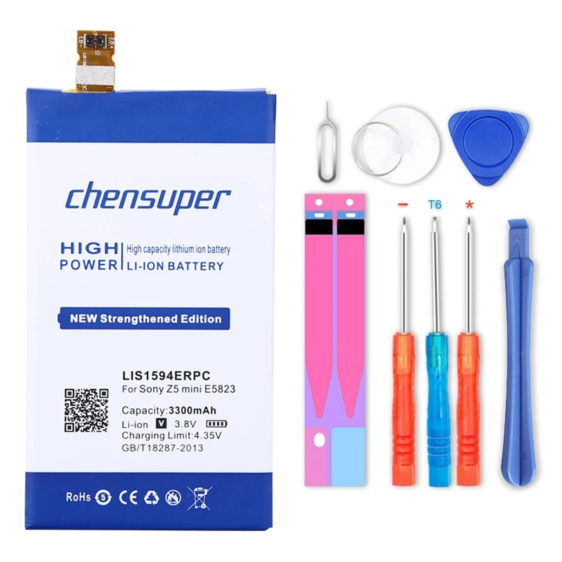 Chensuper 3300 мАч LIS1594ERPC батарея для Sony Xperia Z5 mini compact E5823 E5803 литий-ионный полимерный