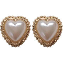 Модные ювелирные изделия, Изящные Жемчужные Серьги, милые серьги-гвоздики в виде сердца, Женские Ювелирные изделия, подарки, вечерние, свадебные