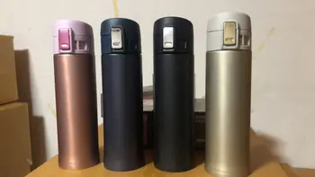 

350/500ml Bounce Cover New Style Vacuum Cup Fashion Stainless Steel Mug Portable Vacuum Flask Advertising Promotion Gift Custom