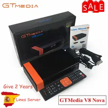 Gtmedia V8 NOVA from Freesat V8 Super TV Receiver Receptor Support built-in WIFI H.265 DVB-S2 cline cccam Box Spain tv decoder