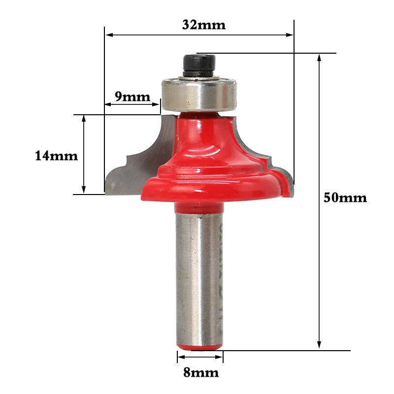 1 шт. 8 мм хвостовик древесины маршрутизатор бит прямой Концевая фреза триммер очистка заподлицо отделка угловая круглая бухта коробка биты инструменты фреза