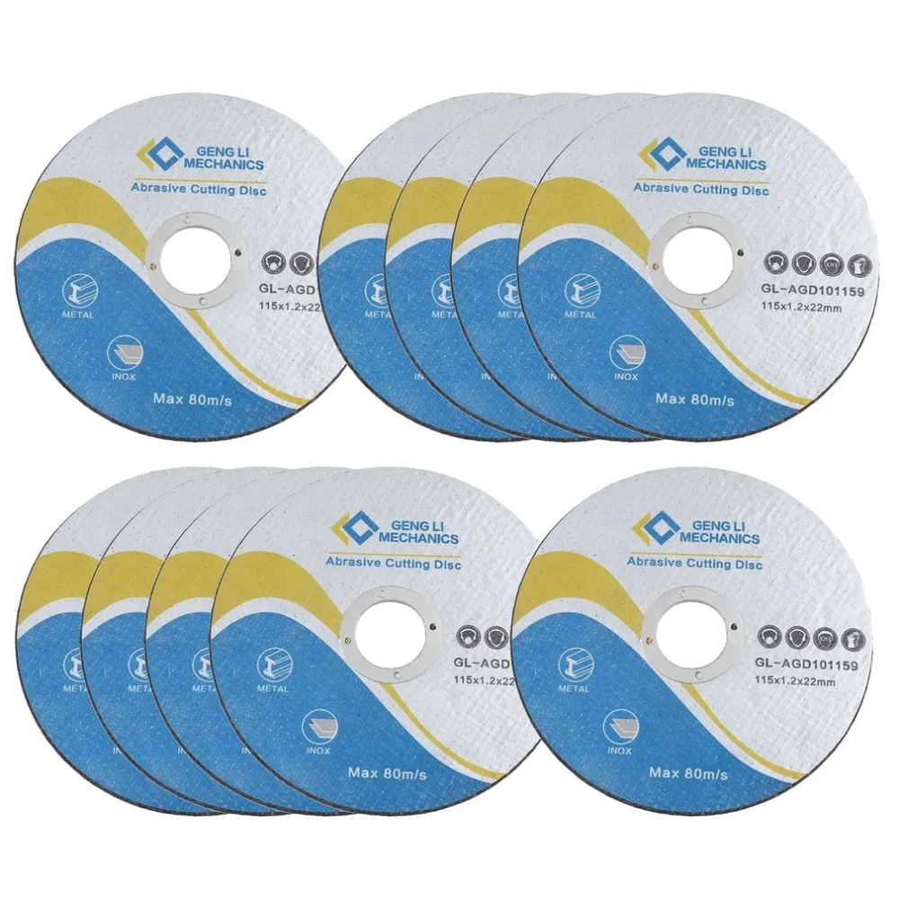 

100PCS/SET Super Thin Cutting Discs 115mm Diameter Saw Blade Stainless Steel Circular Flex Discs Cutting Slitting Discs NEW