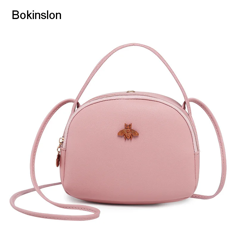 Bokinslon امرأة حقائب كتف الفردية بو حقائب يد جلدية أكياس للسيدات أزياء شعبية شكل الفتيات Crossbody حقيبة