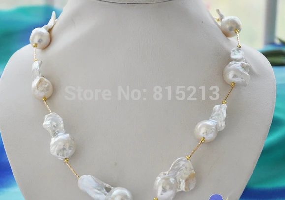 

ddh001466 white baroque KESHI REBORN PEARL GOLDEN NECKLACE 28% Discount