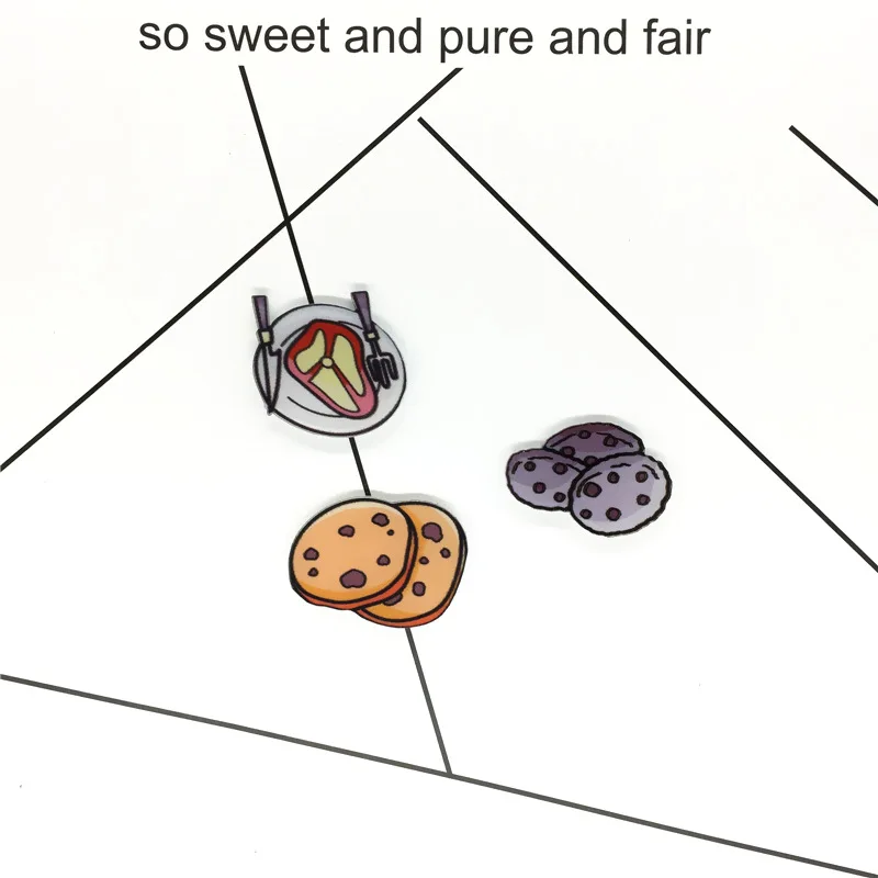 XINAHER-1-PCS-Cartoon-food-Badges-for-Backpack-Kawaii-Acrylic-Badges-Clothes-Icons-on-Backpack-Pin (1)
