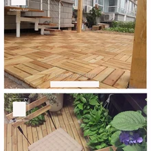 Антикоррозийные деревянные напольные покрытия для сада, водостойкие Нескользящие напольные плитки из цельного дерева