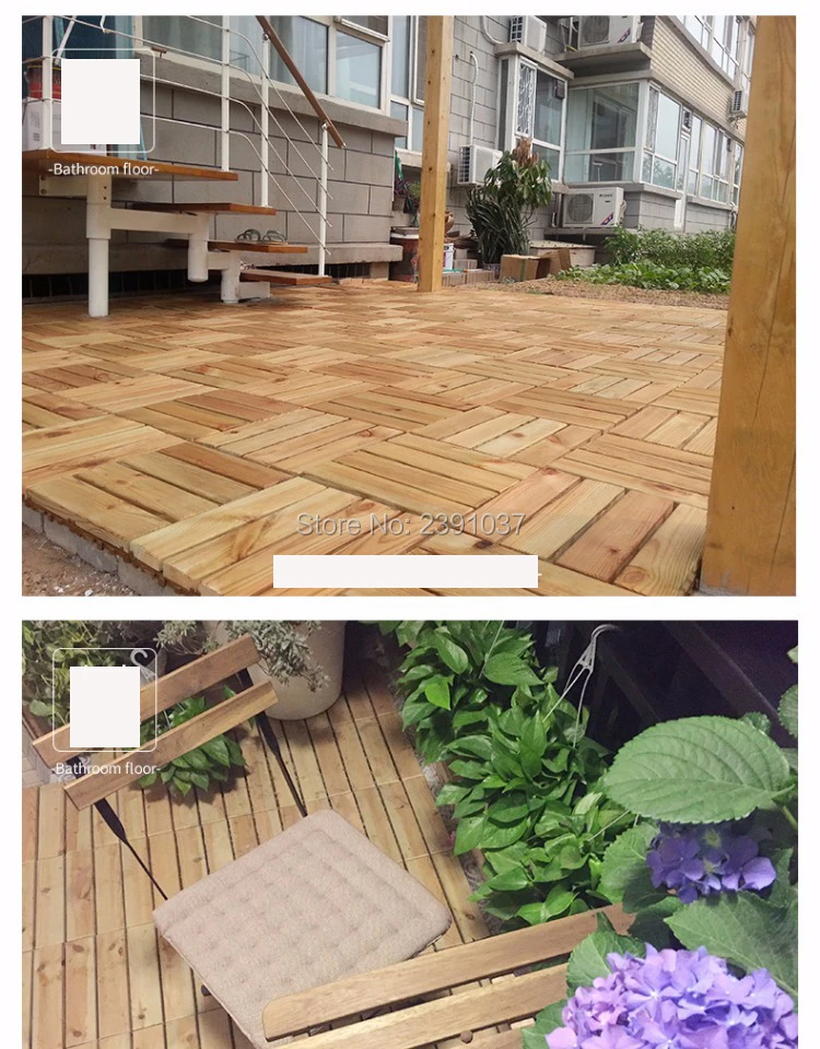 klasse Missie Naschrift Outdoor corrosiewerende houten vloeren tuin balkon vloer waterdicht  antislip vloer massief hout splicing vloertegel|Carpet| - AliExpress