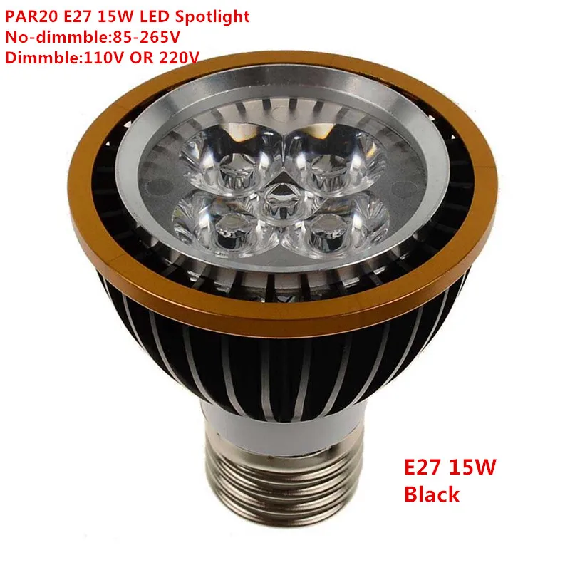 

10X LED light 15W E27 LED Dimming N Sport light lamp High Power bulb60 degrees 12V E27 AC 110V 220V