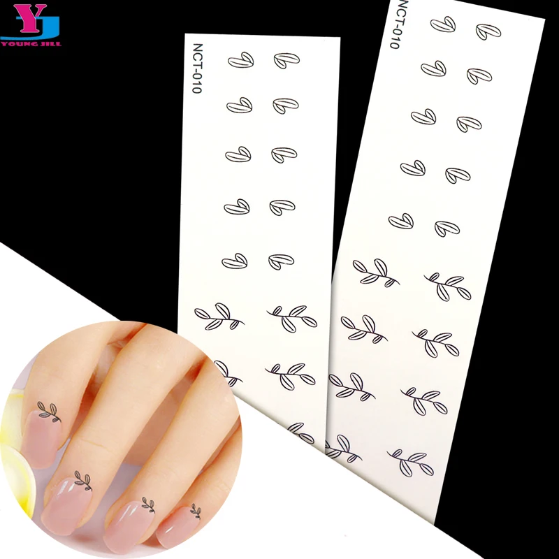 

New Arrive 1 Pcs Beauty Water Decals Unhas Sticker Cuticle Tattoo Nails Edge French Leaves Designs Adesivi Unghie DIY Decoration