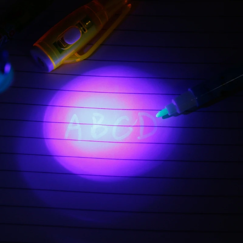

4PC Invisible Ink Pen With Light Magic Marker Kid Pen for Secret Message