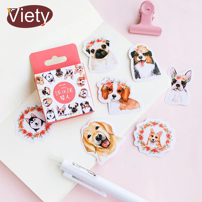 

46 pcs/lot cartoon puppy dog mini paper sticker decoration stickers DIY ablum diary scrapbooking label sticker kawaii stationery