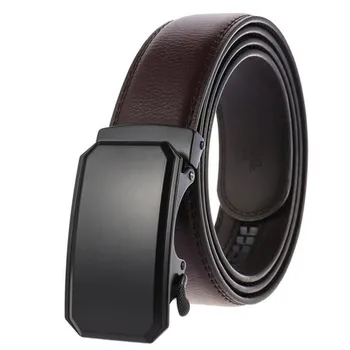 

Leather Belts for Men Men's Leather Ratchet Dress Belt with Automatic Sliding Buckle width:35mm