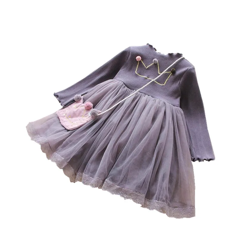 Pаспродажа Осенняя одежда для маленьких девочек, платье для девочек, кружевное бальное платье, Детские платья для девочек, платье принцессы, новогодни...