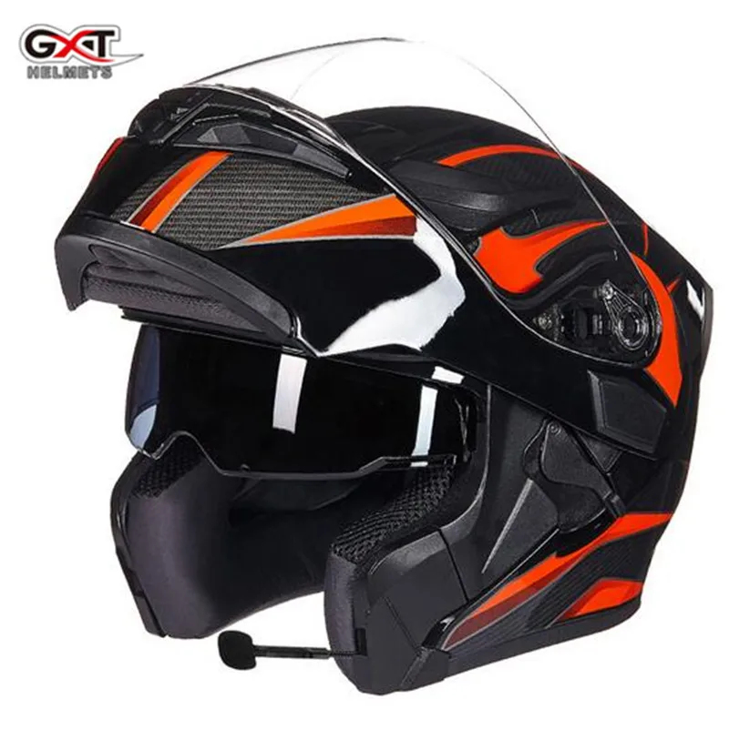 

GXTMotorcycle Helmet Double Lens Moto Helmet Flip Up Open Full Face Motorbike Helmet Motorcycle Racing Off Road Helmet
