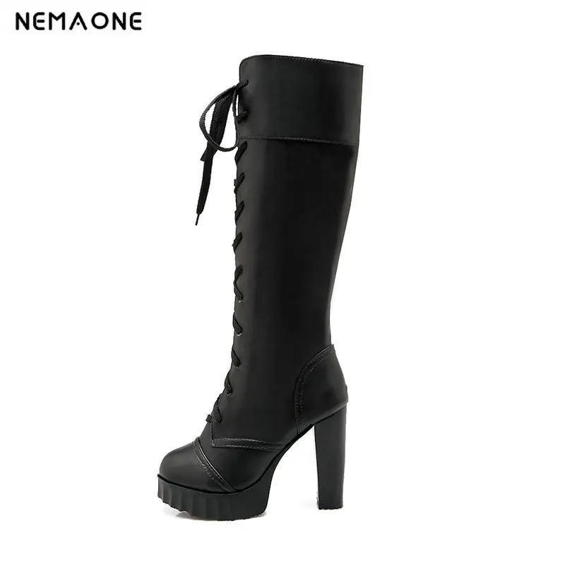 

New Women Fashion Personality Over The Knee High Women Boots Autumn Winter Women Shoes 10.5cm Super High Heel Casual Party Shoes