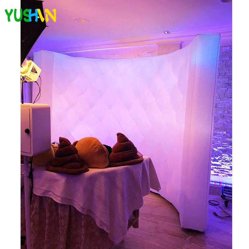 

Nice Music Rhythm Control LED strips color lights Change Diamond Inflatable Wall backdrop stand for sweet 16 party weddings