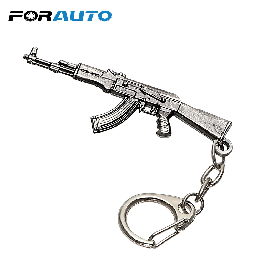 

FORAUTO Cross Fire Gun Car Key Chains Weapon Model Fashion Keyring Key Rings Decoration Interior Accessories Metal Pendant