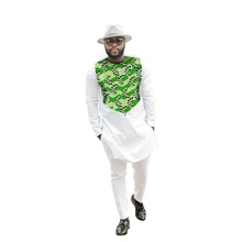 Модные африканские мужские топы+ брюки, комплект мужской Дашики, одежда с принтом и белые мужские футболки с длинными рукавами и штаны, комплекты одежды в африканском стиле