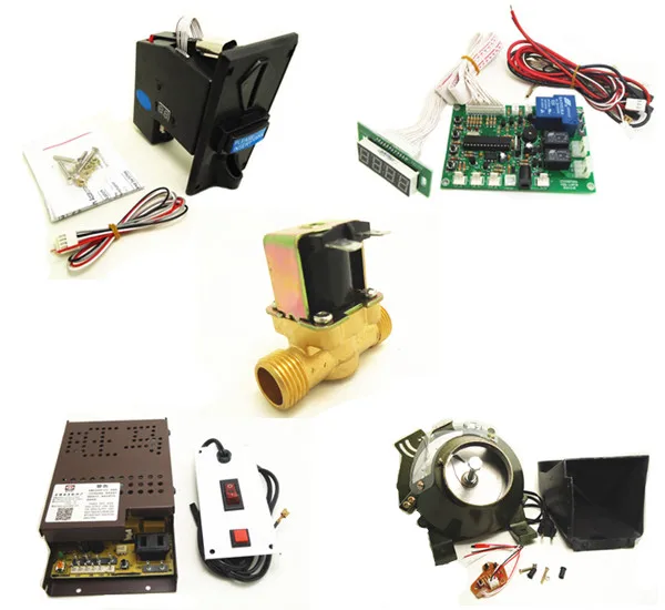 

1 kit of 4 coin types operated time control device with coin pay out for water vending machine,multi coin selector ,Power supply