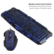 J60 игровая клавиатура мышь комбо против привидений Регулируемая dpi красочная подсветка для настольного ноутбука ПК компьютера