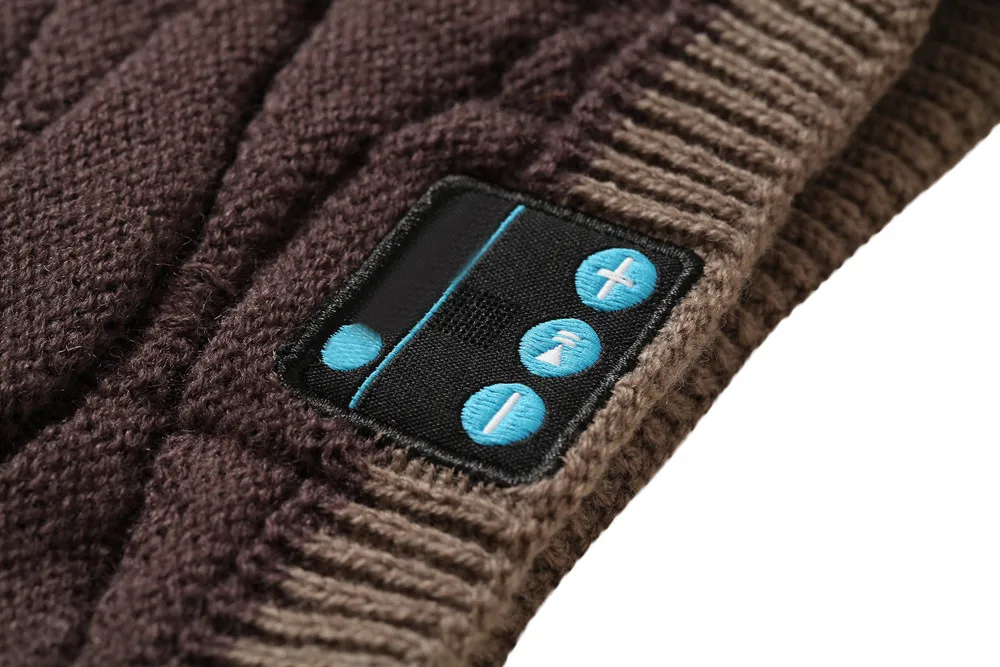 Bluetooth Smart Beanie зимняя вязаная шапка беспроводные музыкальные наушники Встроенный микрофон наушники гарнитура для сотового телефона
