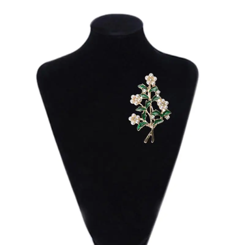 

Fashion Pin Flower Tree Wedding Accessories Brooch Glazed Pearls Brooches Soft Color Dress Pin Exquisite Brooches Ornament