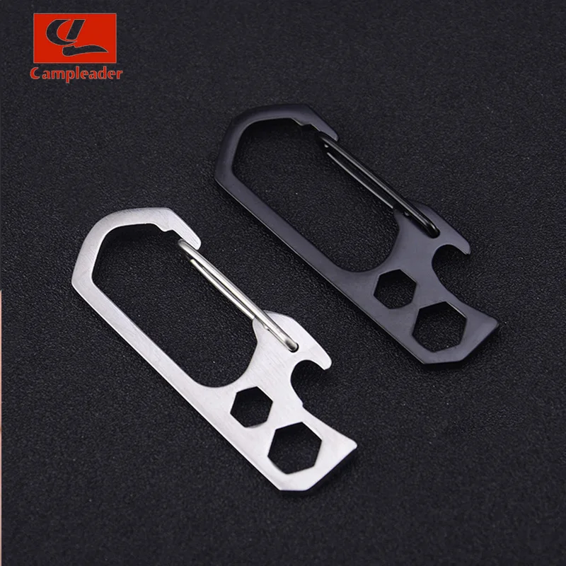 

Outdoor Multi-function EDC Tool 3 in 1 With Bottle opener Aluminum Climbing Carabiner Hook Gear Multi Tool Buckle Rock Lock