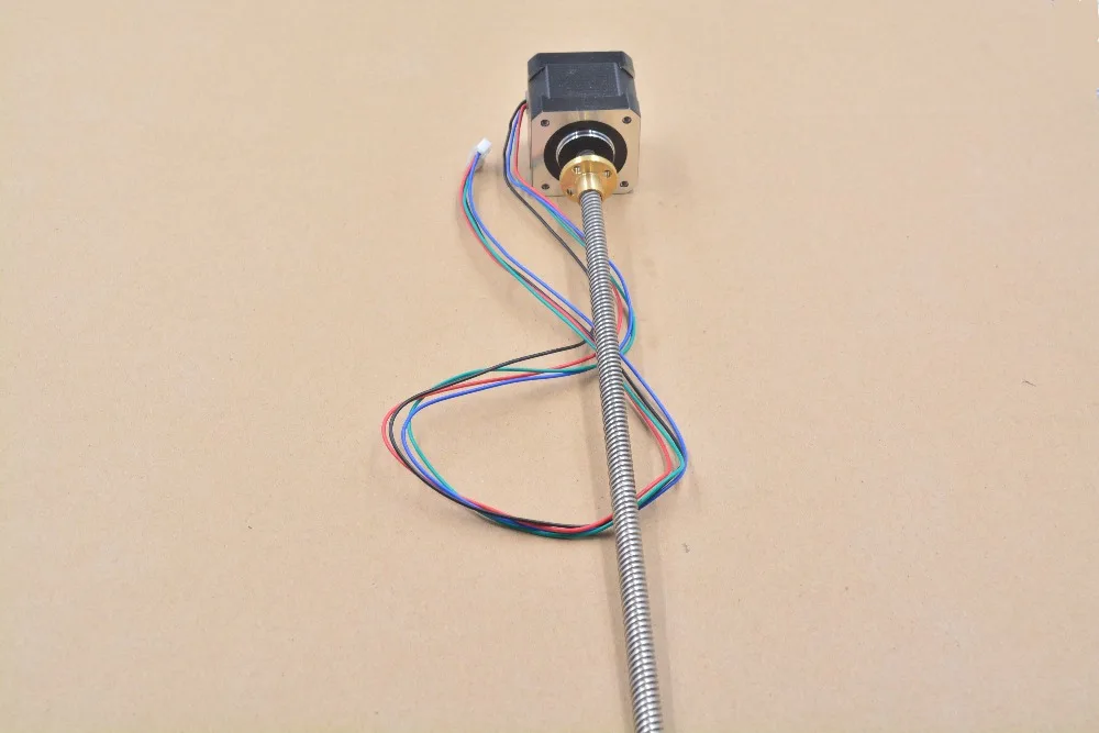 Beste 3d print motor nema17 stappenmotor met T8 schroef lood 2mm 8mm 400mm 42 motor 42 BYGH mill cut cnc graveermachine 17HS4401