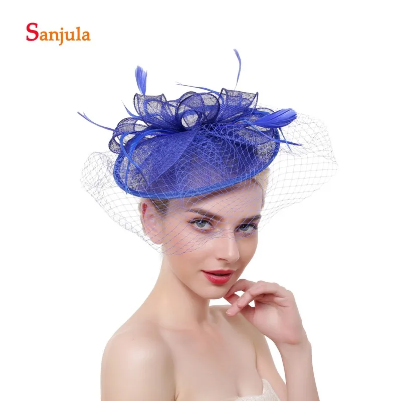 Шампанское белье Свадебные Шапки и Fascinators для Свадебные Шапки с лица вуаль элегантный Для женщин вечерние шляпа сомбреро boda H169