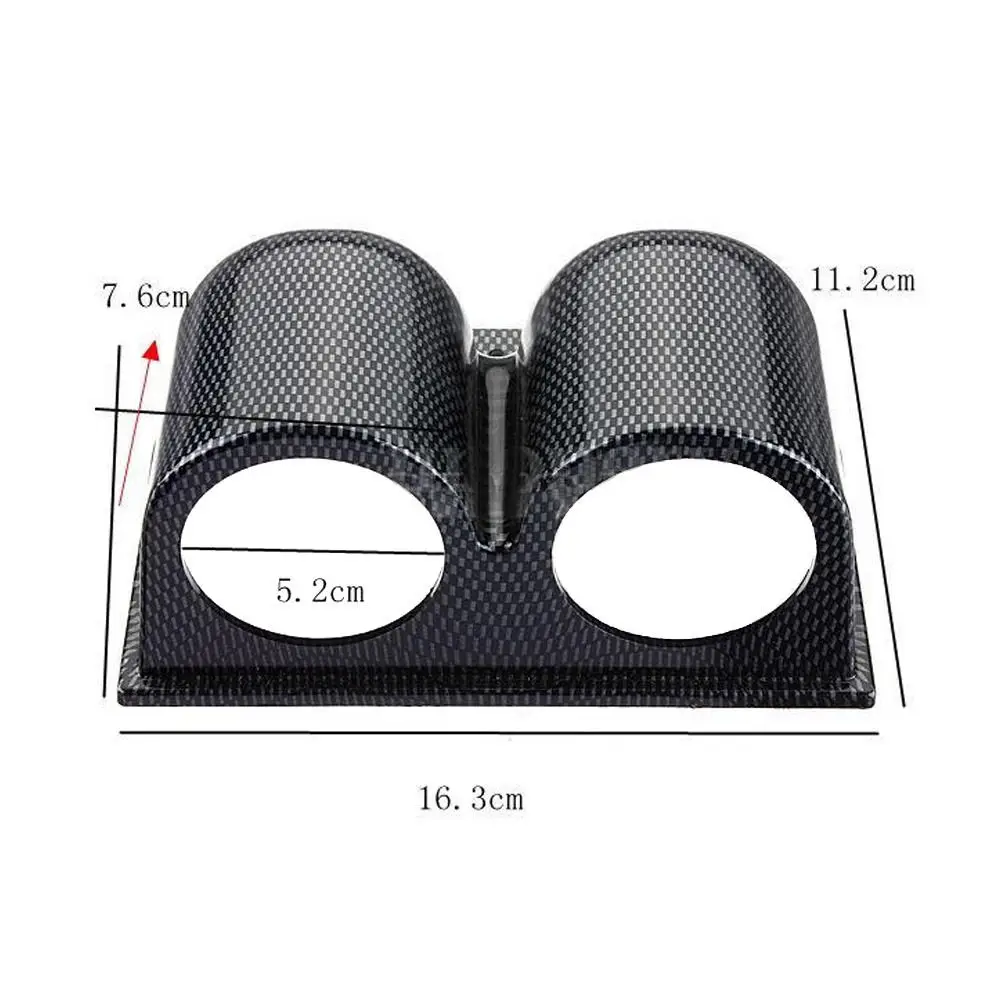Double or Triple Dash board pods for 52mm gauges Universal BLACK Single