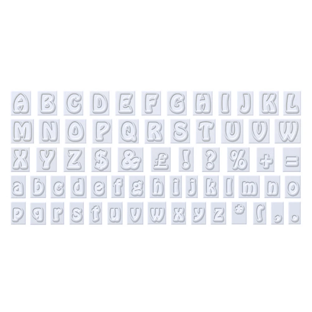 64pcs/set Plastic Cookies Fondant Cutter Alphabet Letters Shape Cake Decorating Tool Baking Supplies XB 66 | Дом и сад