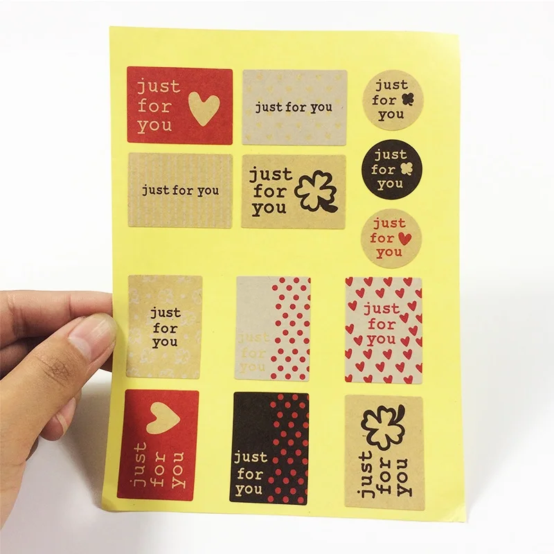 

130 Pcs/lot Stickers 'Just For You' Multi-style Sealing Sticker DIY Gifts Posted Baking Decoration Label Stickers Scrapbooking