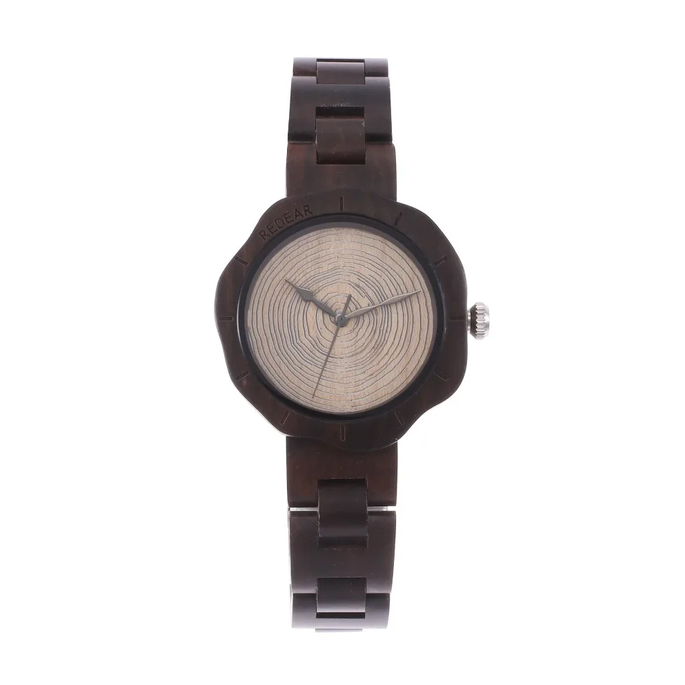 

Leisure retro irregular wooden women's watches men's watch unisex couple table
