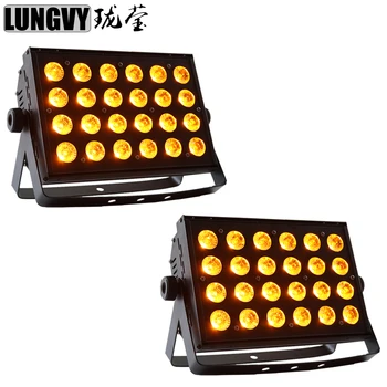 

Free Shipping 2pcs/lot 24x18W 6in1 Indoor Led Wall Washer Light DMX512 Stage Led Spot Light