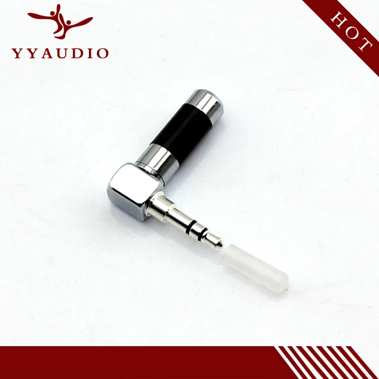 YYAUDIO CF-3.5L(R) родиевое покрытие 3,5 мм стерео разъем мужской углеродного волокна 90 градусов адаптер диаметр 7 мм