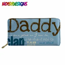 NOISYDESIGNS Лидер продаж Длинные молнии кошельки женский день отца дизайн Pochette Стандартный кошельки для Для мужчин письмо женский кошелек сумочка