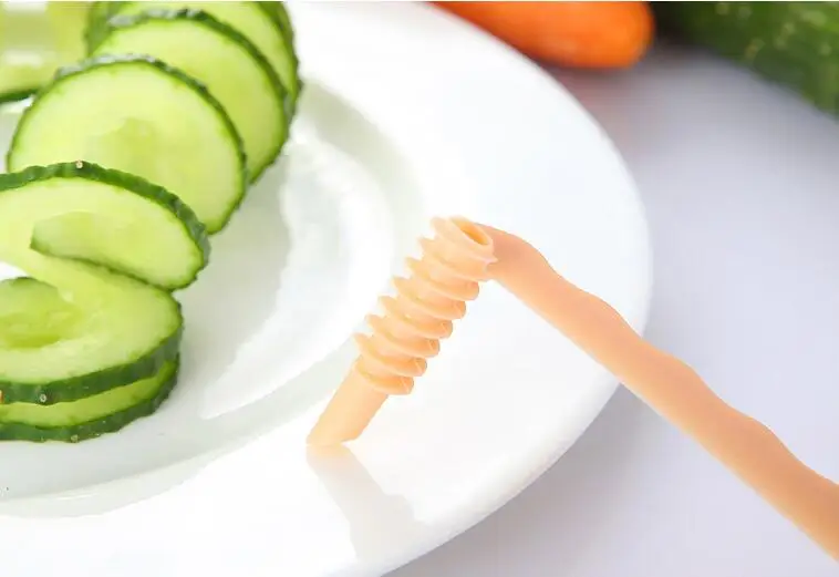 1 шт. кухня гаджет фрукты Garnishes Спираль Slicer пособия по кулинарии резка помощь руководство овощи узор резные цветы инструменты OK 0791