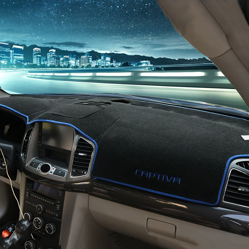  Car Dashboard Avoid Light Pad Instrument Platform Desk Cover Mat Carpets Trim LHD For Chevrolet Cap