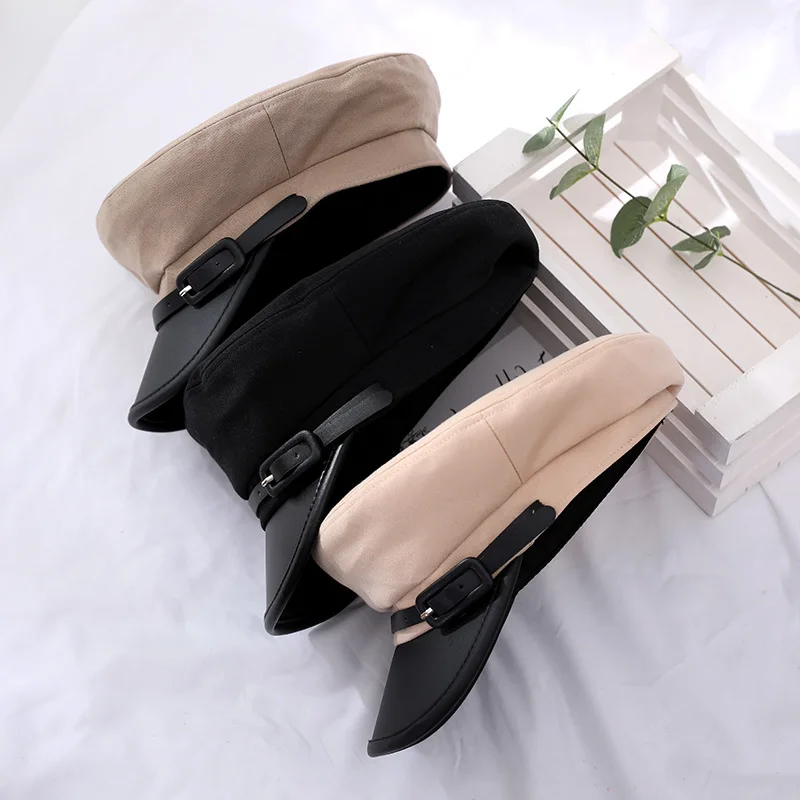 

NEW fashion autumn octagonal hats for women flat military baseball cap ladies navy caps women casual berets hat gorra militar
