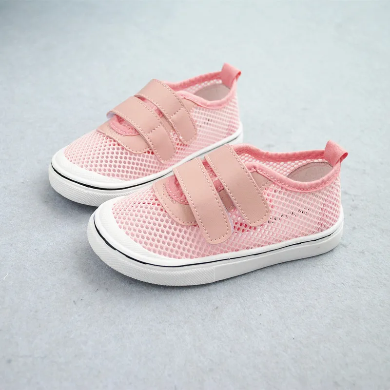 

E90 Summer Breathable Kids Casual Unisex Solid pink Mesh Shoes E-90 Children's Soft Comfortable Hollow Fashion Summer Boys Girls