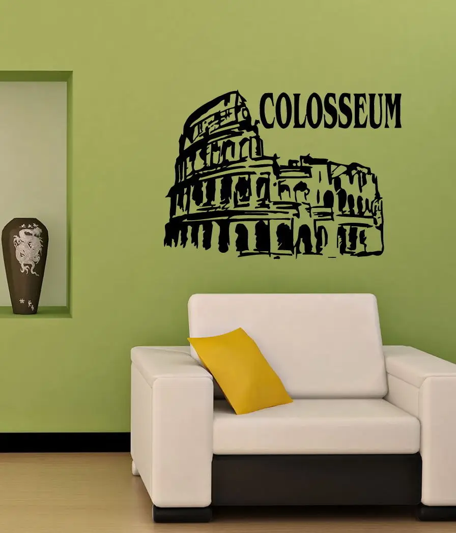 

ITALY ROME COLOSSEUM WALL VINYL STICKER DECAL MURAL ART