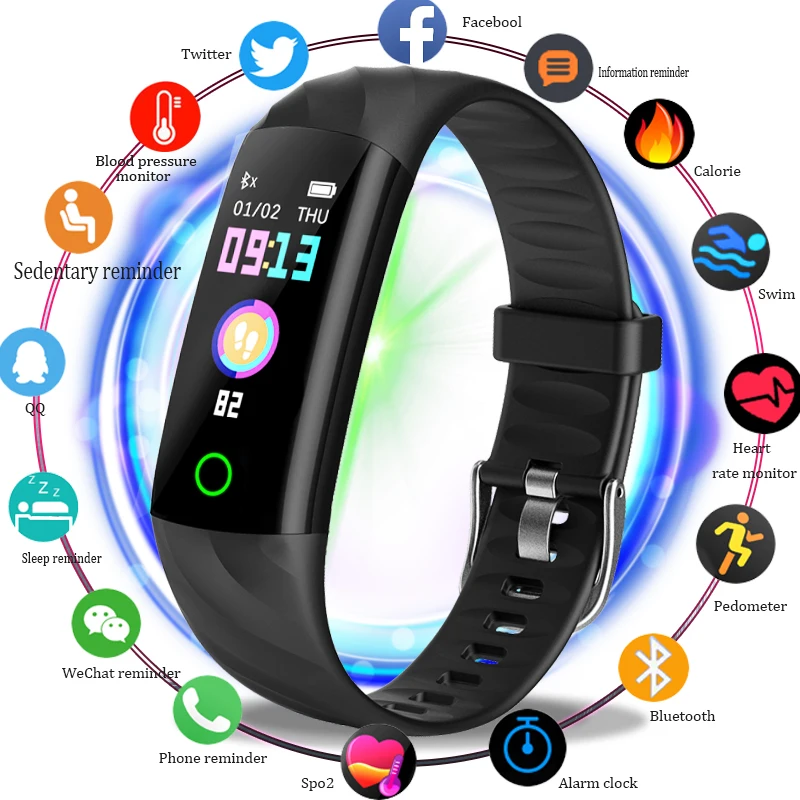 

BANGWEI 2018 Smart Watch Men Smart Bracelet Blood Pressure Heart Rate Monitor Fitness Tracker Waterproof Pedometer Sport Watch