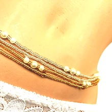 Модный с жемчугом ручной работы рисовые бусы Набор сексуальная цепочка на талию, чтобы дать девочкам подарки прямые продажи с фабрики