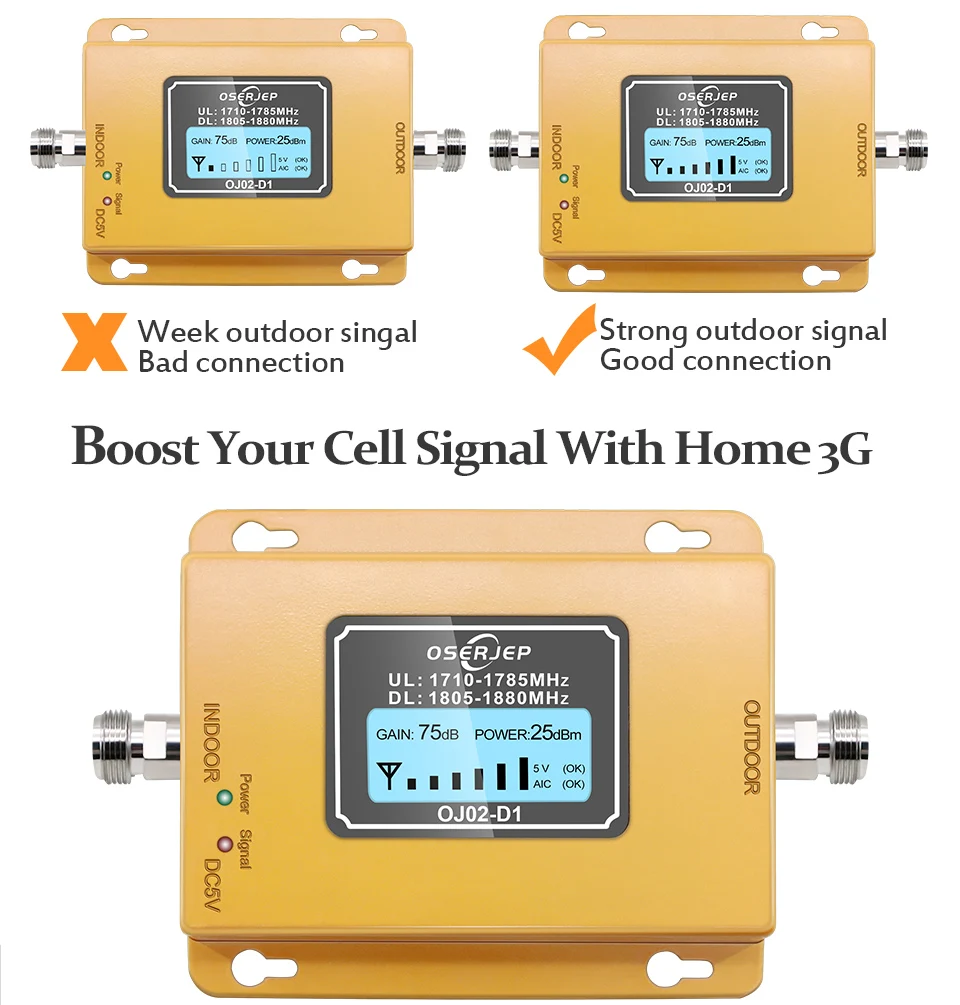 Fullset 4G LTE DCS 1800 усилитель сигнала сотовой связи 70dB усиление ЖК-дисплей GSM Band 3 LTE повторитель сигнала мобильного телефона+ антенна