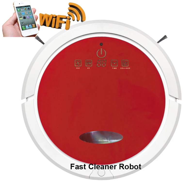 

Newest WIFI Smartphone App Control Wet And Dry Robot Intelligent Vacuum Cleaner With Water tank,3350mAH Li-ion Battery