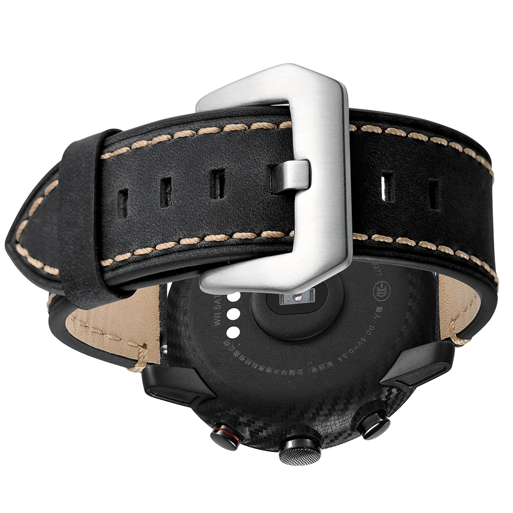 22 мм ремешок для оригинальных часов Xiaomi Huami Amazfit 2 Stratos pace из натуральной кожи умные