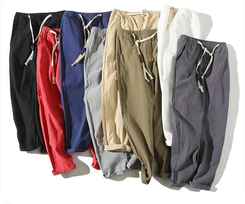 Bavlněné volnočasové kalhoty pro muže