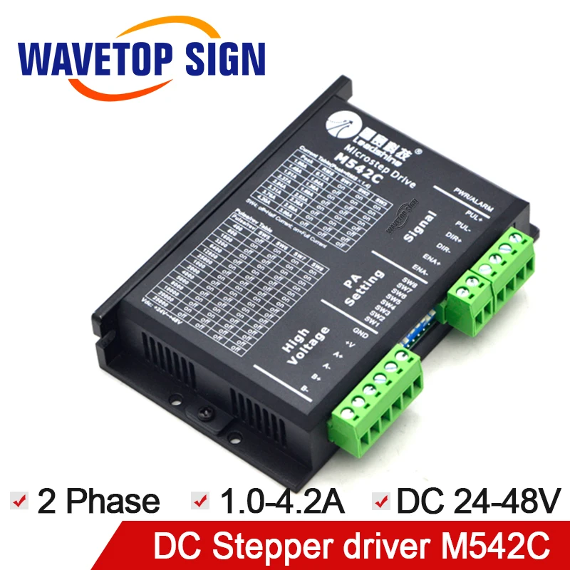 

WaveTopSign 2Phase Stepper Motor Driver M542C Input Voltage DC20-50V Current 4.2A