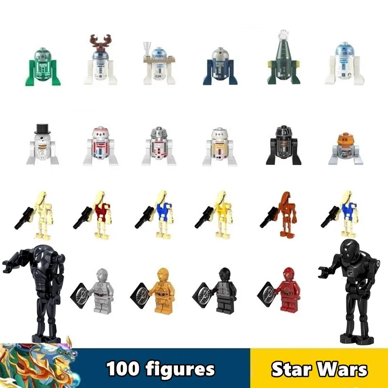 

Single Sale Star Wars R2-D2 Robot and C3PO C-3PO Figure R2RBB Block Compatible with LegoINGlys Starwars Kids Action Figure Toy