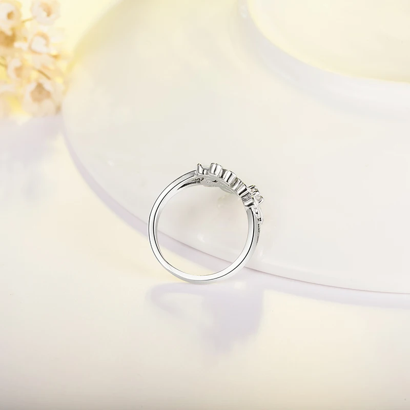 Bague Ringen, дизайн, цветущая вишня в форме цветка, 925 пробы, серебряные ювелирные кольца для женщин, обручальное кольцо, шпинель
